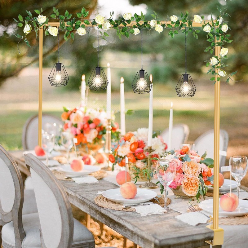 Elegant Tabletop Arch Frame, C - Wedding Balloon Arch ulasan dan harga